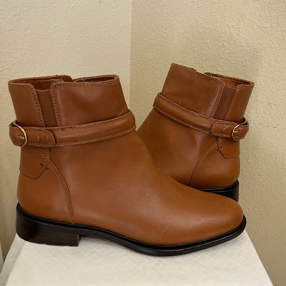 Franco Sarto Elese Womens Leather Ankle Boots brown Size 7M - Picture 8 of 10